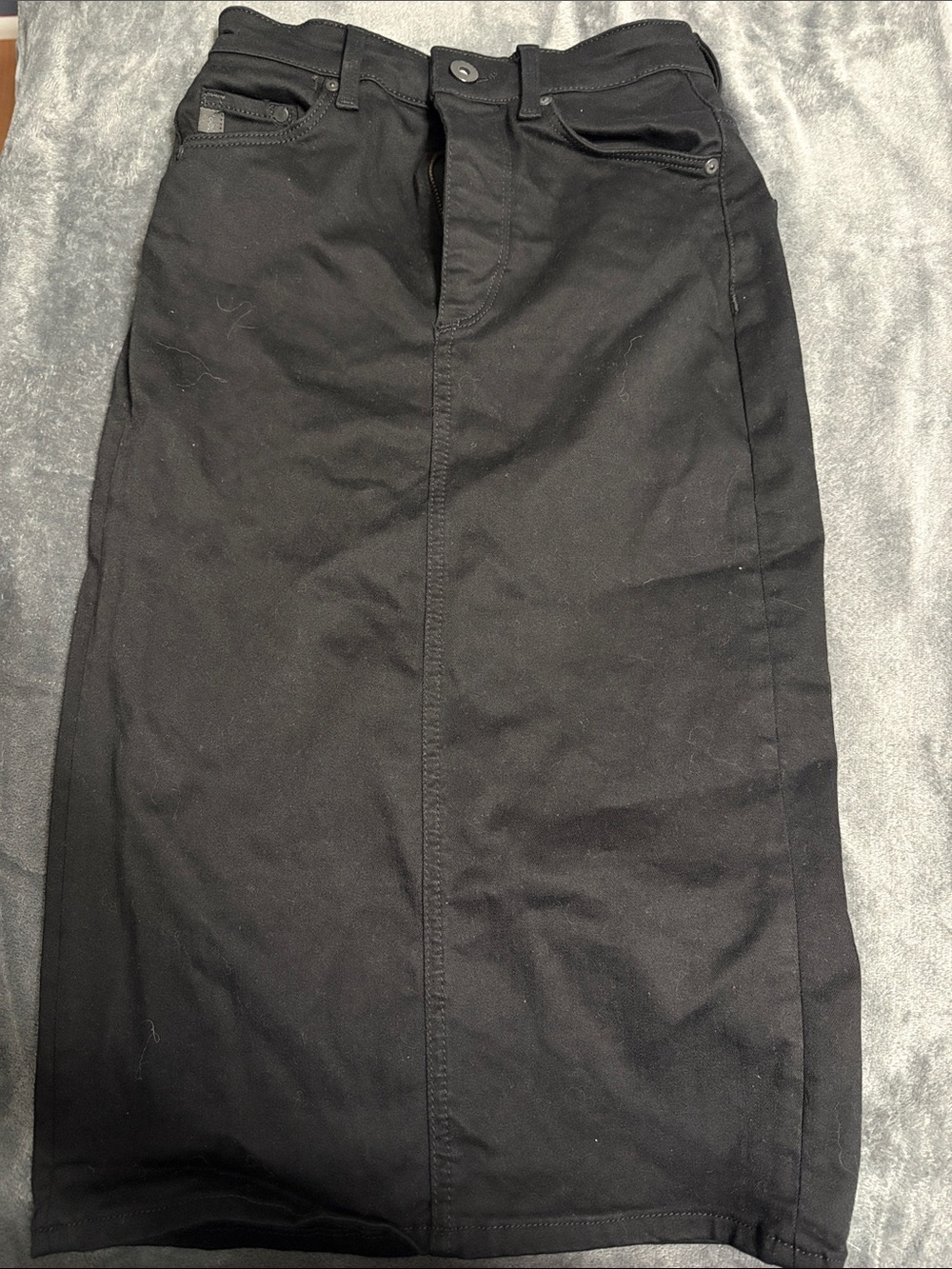 Black Midi Skirt - Classic Straight Fit